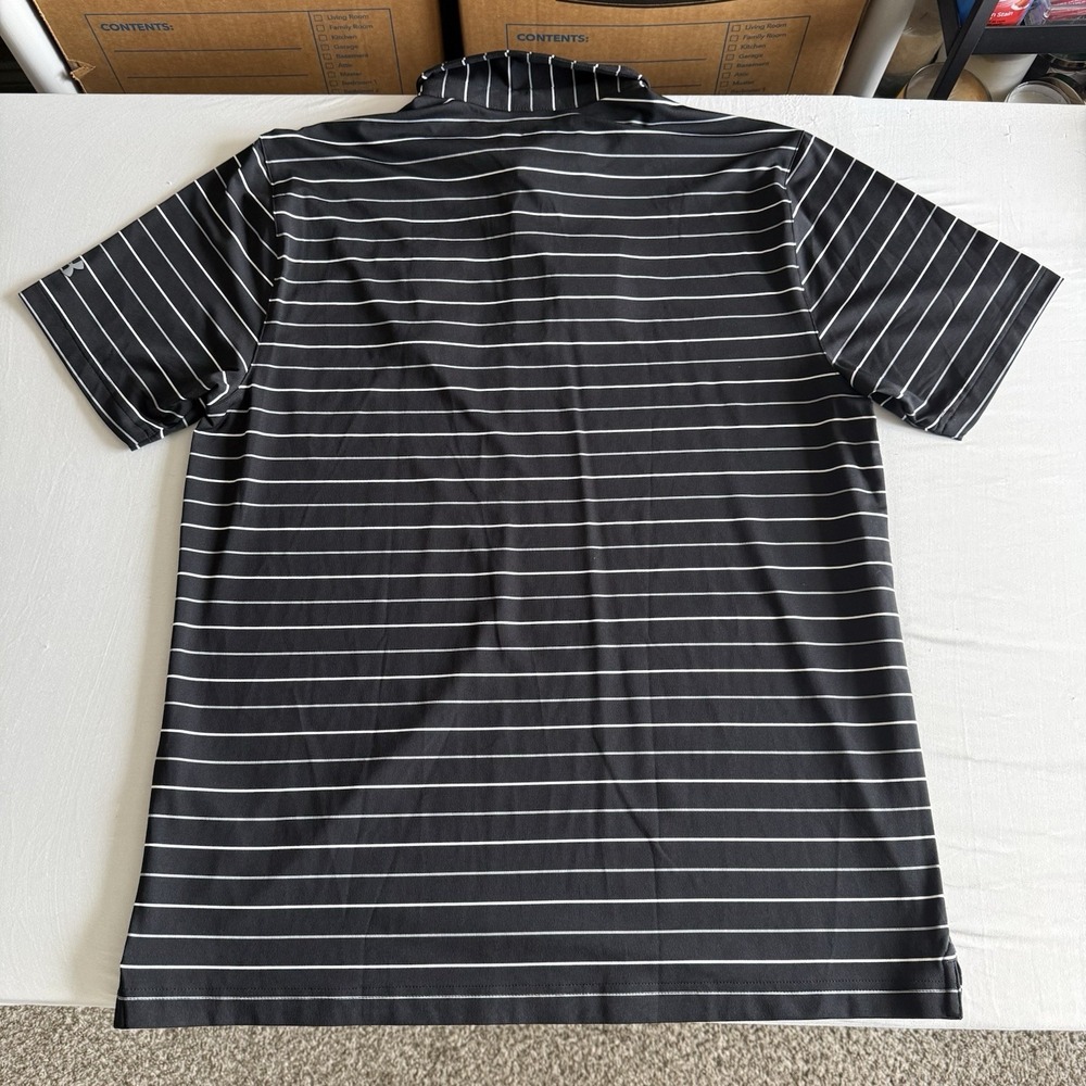 Under Armour US Army Polo Mens Large Striped Performance Athleisure Loose UPF 50 - Picture 6 of 16
